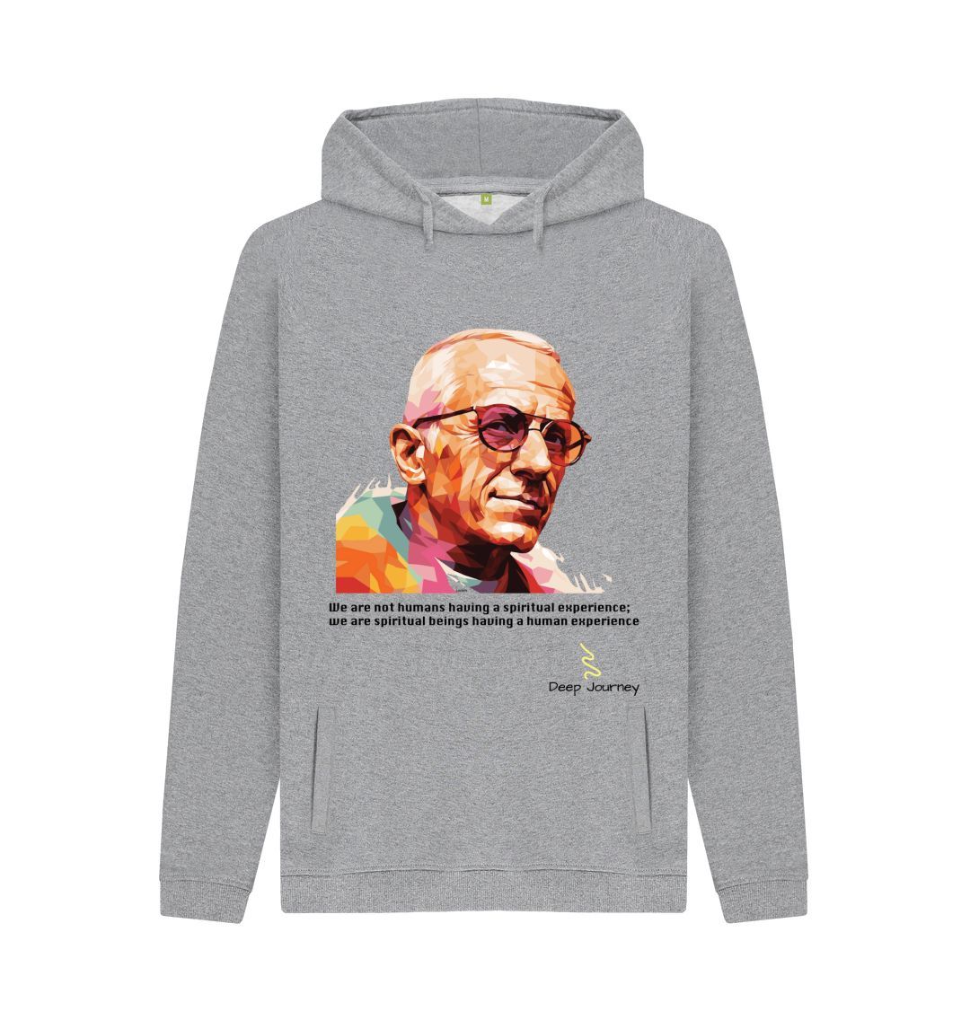 Light Heather Spiritual Being | Mens Hoodie | 100% Cotton